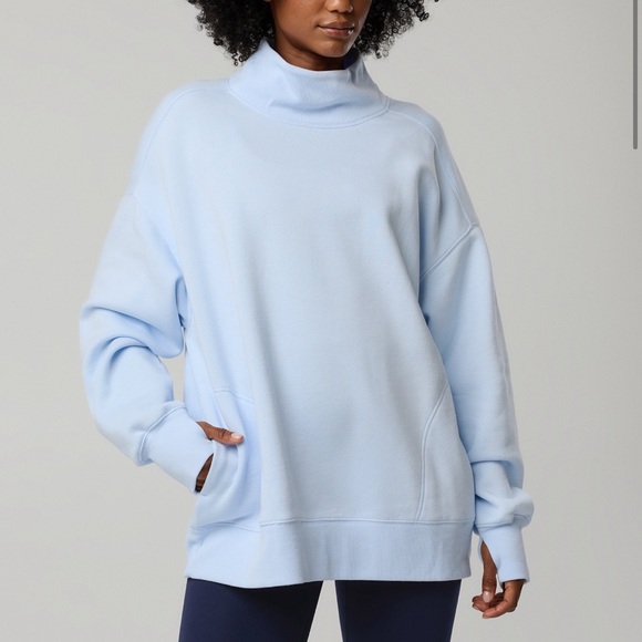 aerie Offline Cloud Fleece Oversized Mock Neck Sweatshirt - Picture 8 of 8